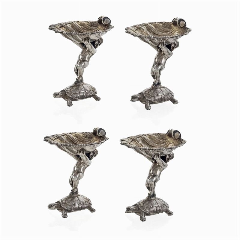 Set di Quattro Saliere in Argento