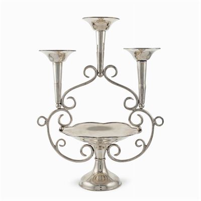 Centrotavola Epergne in Metallo Argentato