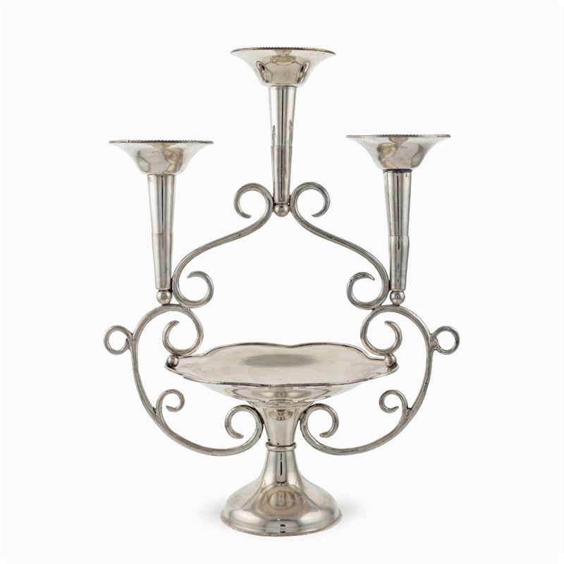 Centrotavola Epergne in Metallo Argentato