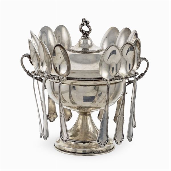 Silver sugar bowl