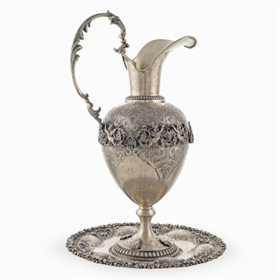Caraffa con Presentoire in Argento
