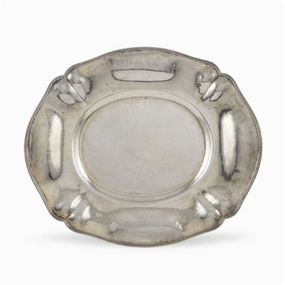 Vassoio in Argento Battuto