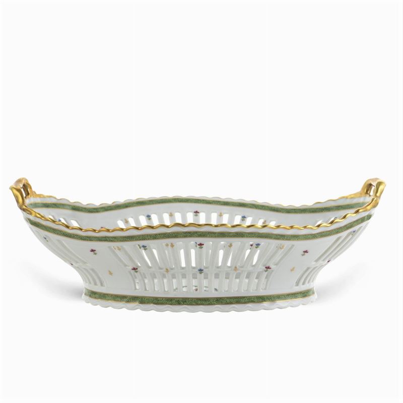 Haviland Limoges, Cesto in Porcellana Policroma