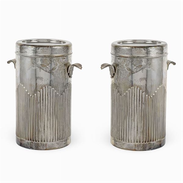 Pair of silver glacette