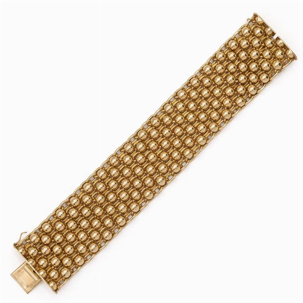 Bracciale a fascia in oro giallo 18kt