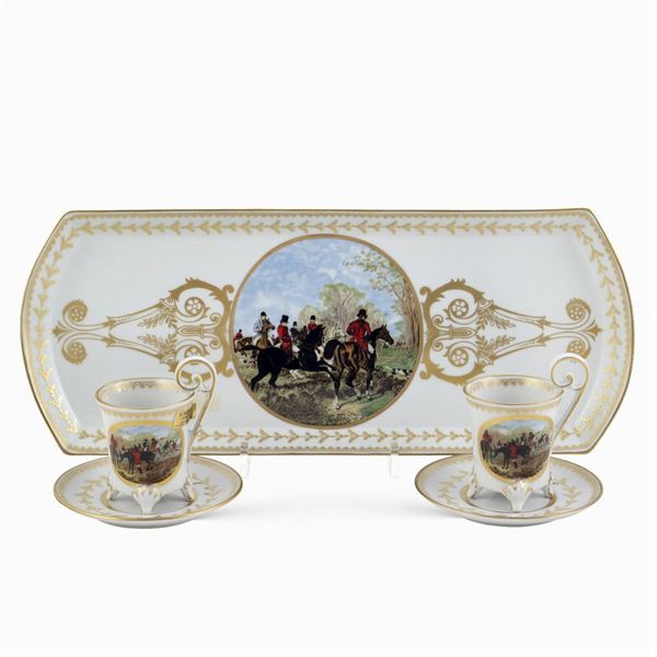 Polychrome Porcelain Coffee Set (5)