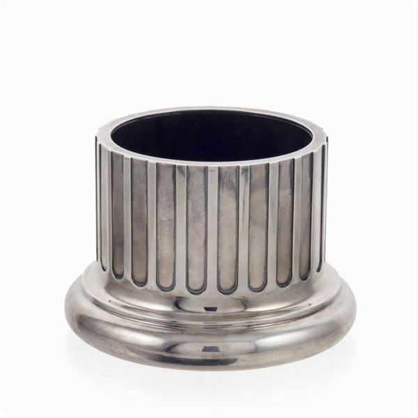 Bulgari, silver and slate pen holder