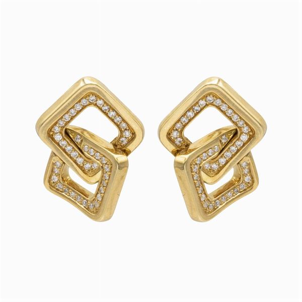 Chimento 18kt yellow gold and diamonds mlobe earrings