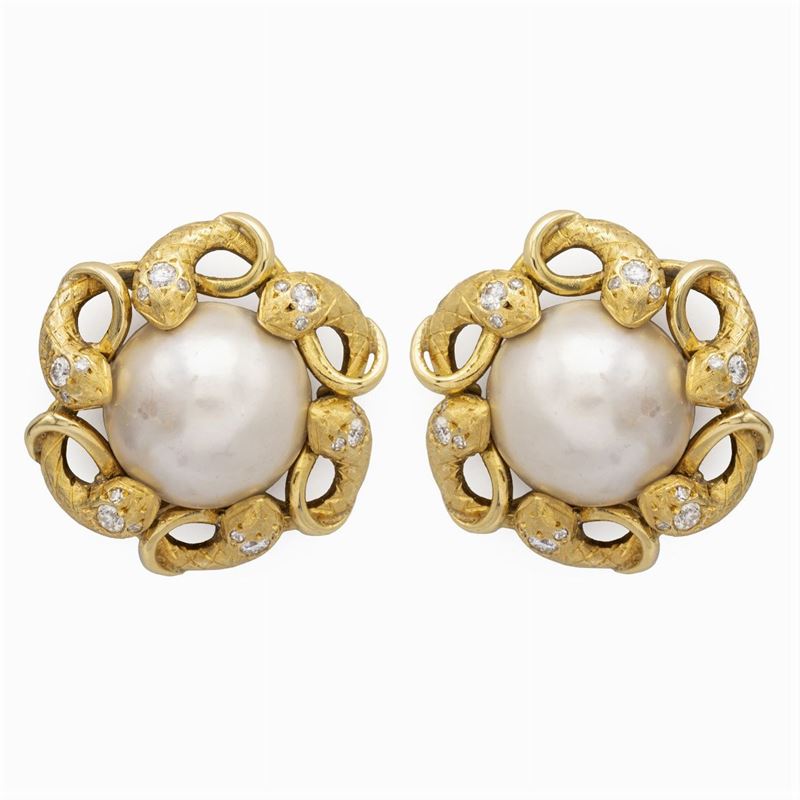 Orecchini Serpenti a Lobo in Oro Giallo 18kt