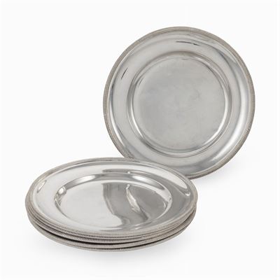 Set di Piattini Portapane in Argento (6)