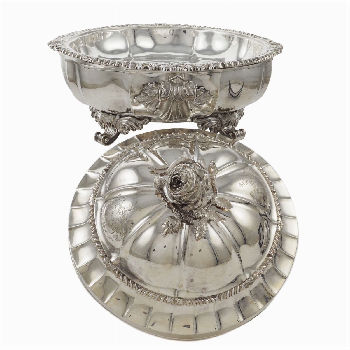 Set di Quattro Legumiere in Argento