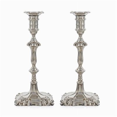 Coppia di Candelieri in Argento