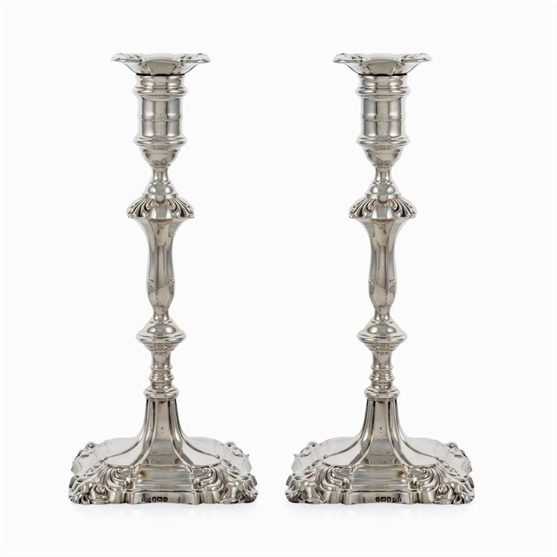 Coppia di Candelieri in Argento