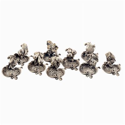 Set di 22 Segnaposto in Argento