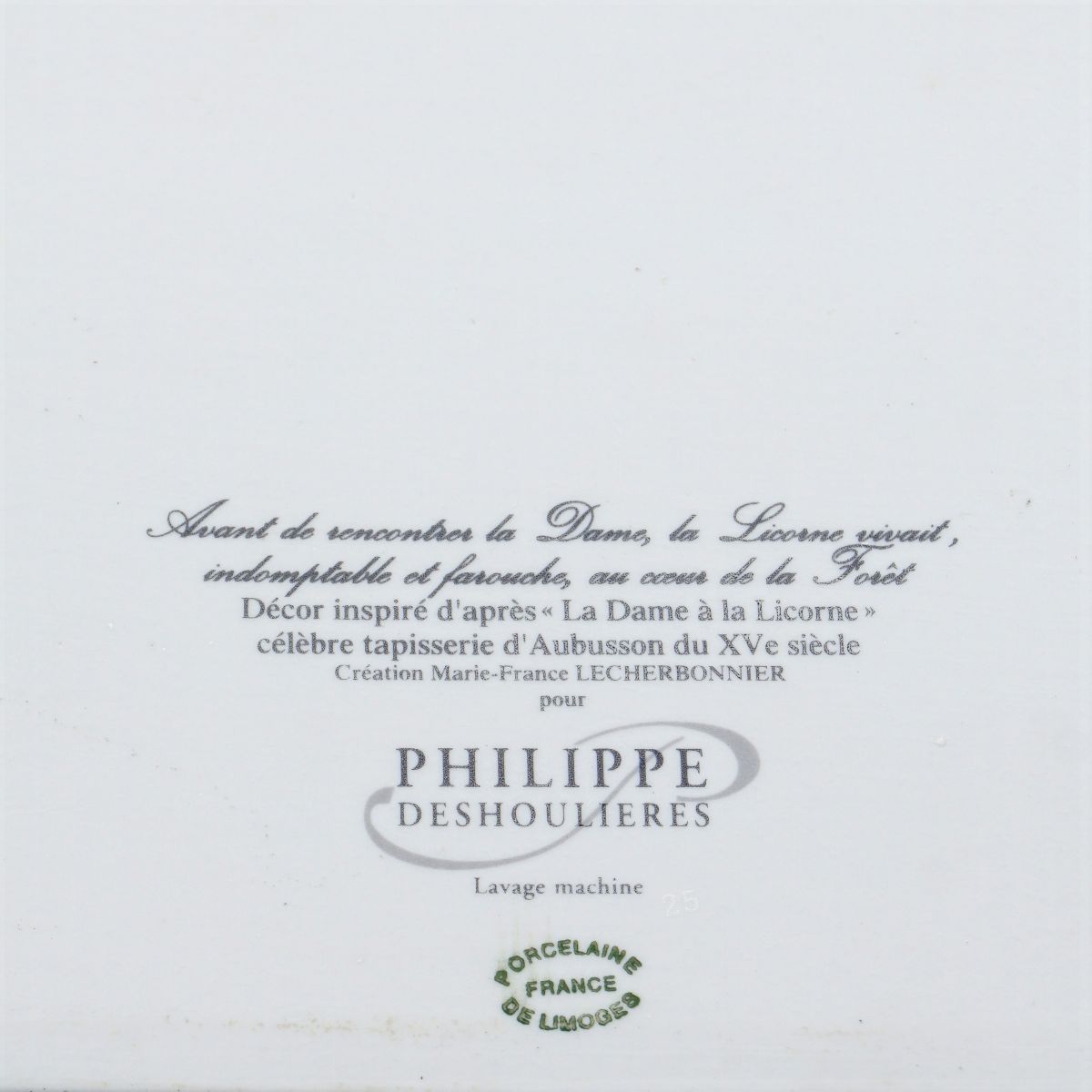 Philippe Deshoulieres, Prod. Limoges, Servizio da Tavola (42)