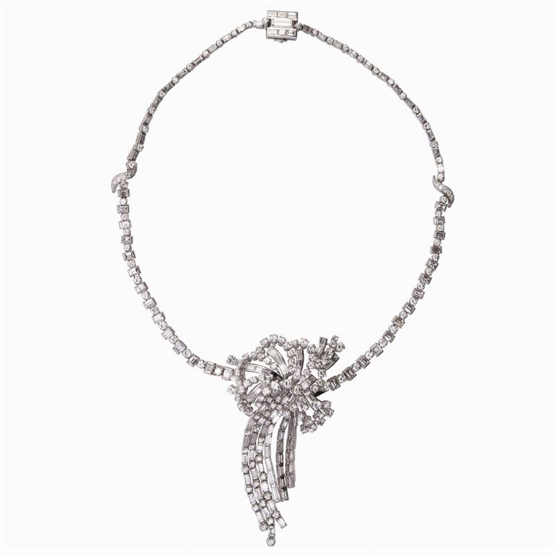 Importante Collier in Platino e Diamanti