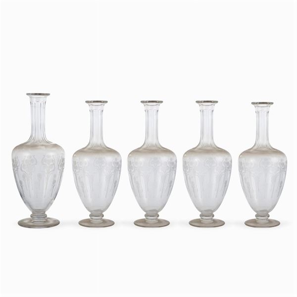 Engraved Glass Bottle Set (5)