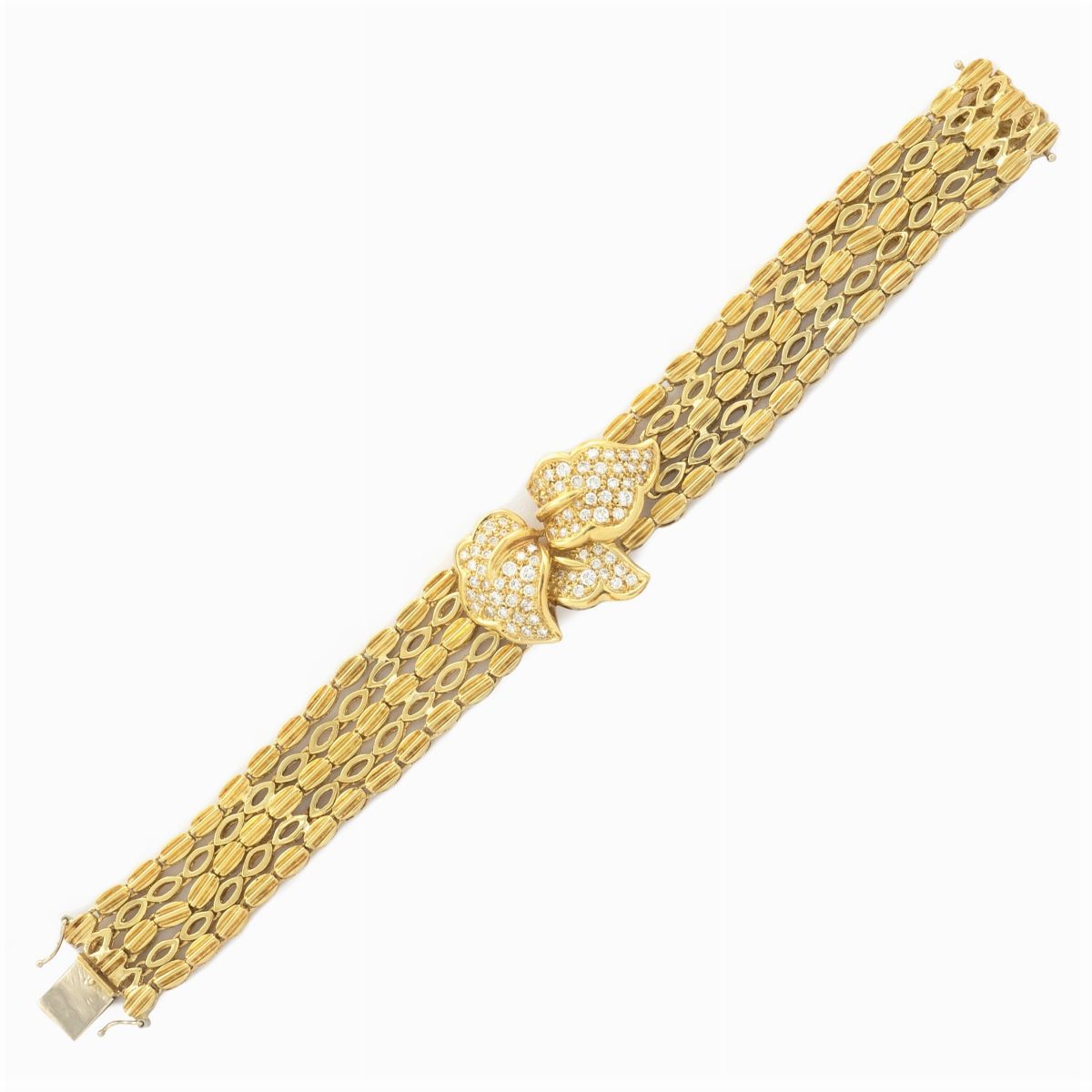 Parure Foglie in Oro Giallo 18kt e Diamanti