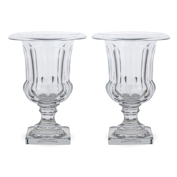 Baccarat, pair of vases