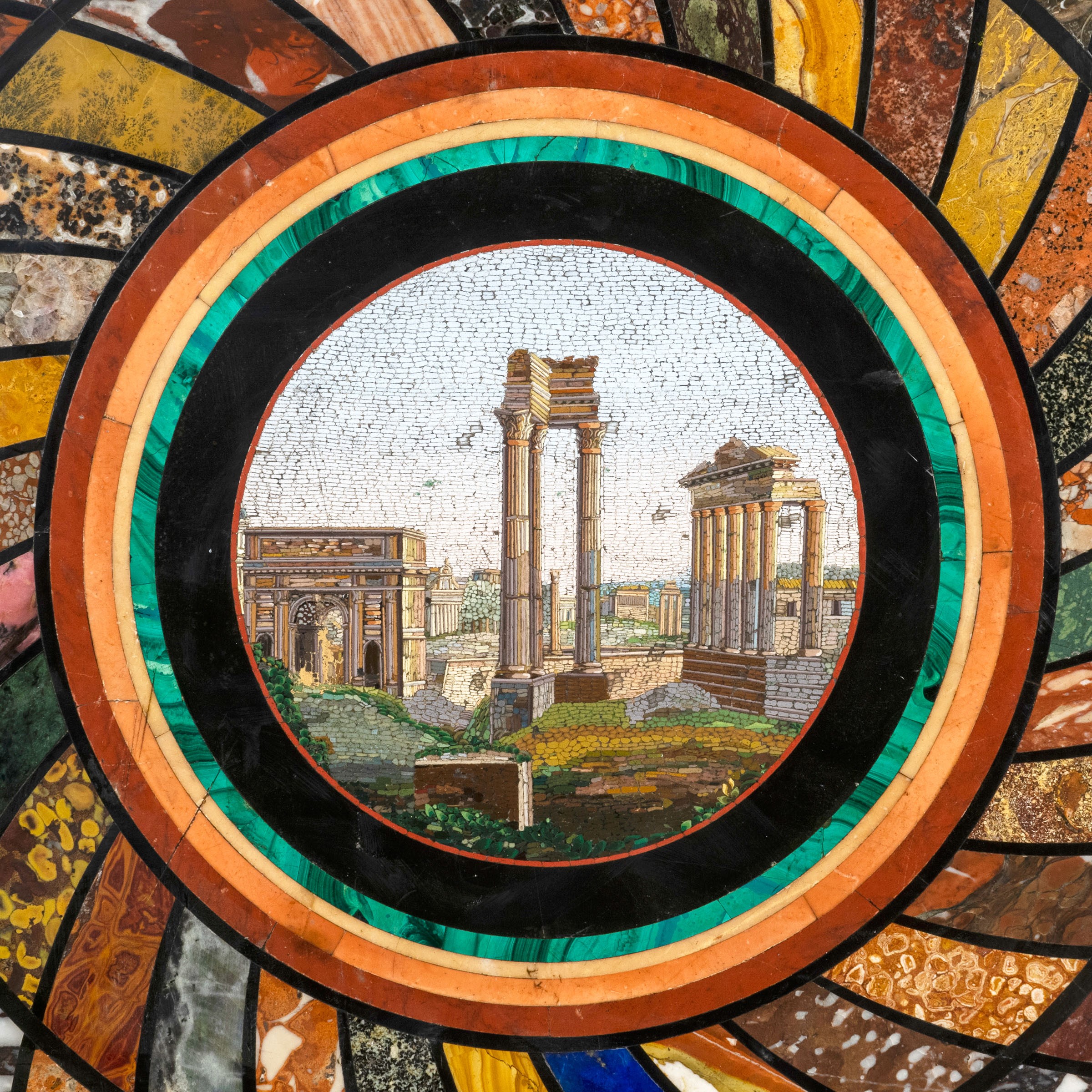Piano in Marmi Policromi e Micromosaico
