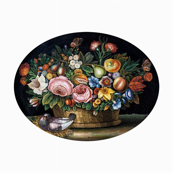 Placca ovale in micromosaico