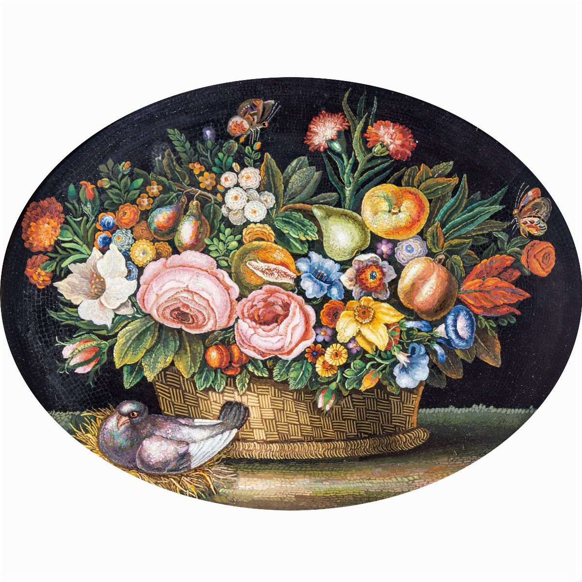 Placca Ovale in Micromosaico