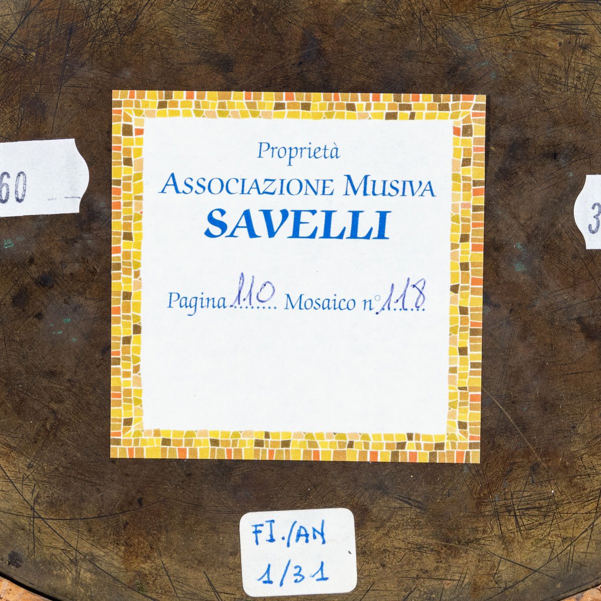 Placca Ovale in Micromosaico