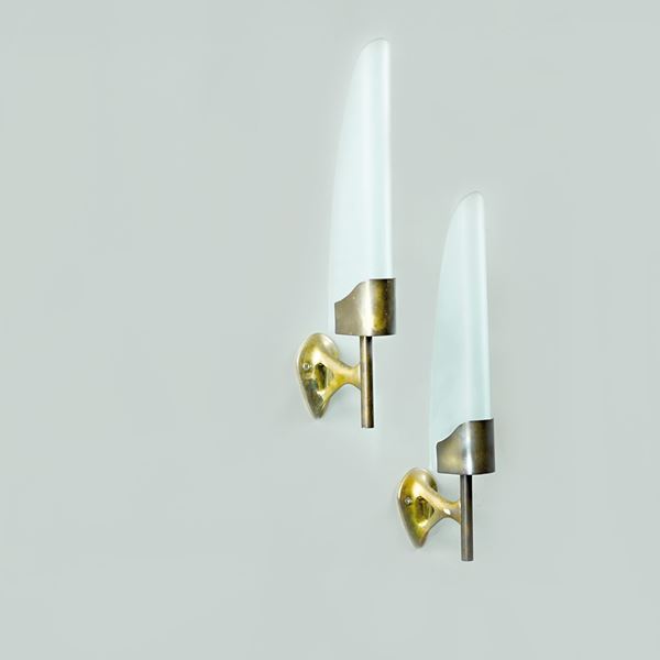 Max Ingrand, attributed (2)  (Italy, 1950s)  - Auction Design and 20th Decorative Arts - Colasanti Casa d'Aste