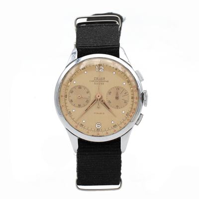 Zelus Cronographe Suisse, Orologio Cronografo Bicompax Vintage da Polso