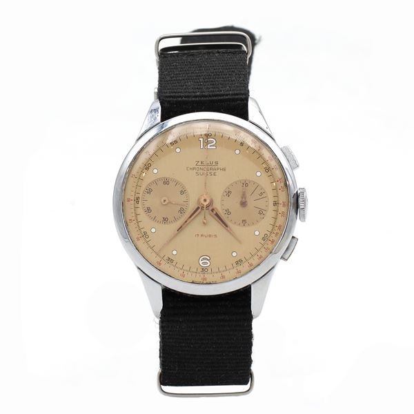 Zelus Cronographe Suisse, orologio cronografo bicompax vintage da polso