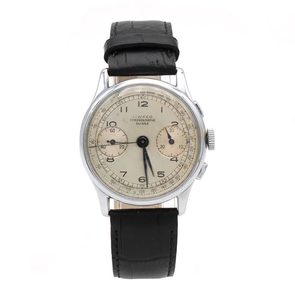 Liwaco Cronographe Suisse, orologio cronografo bicompax vintage  da polso