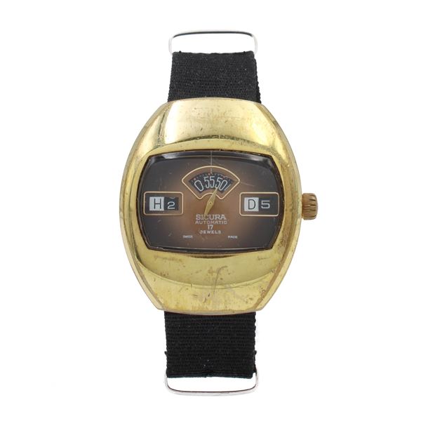 Sicura Jump Hour "Breitling", vintage wristwatch