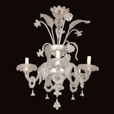 Lampadario in Vetro di Murano a Cinque Luci