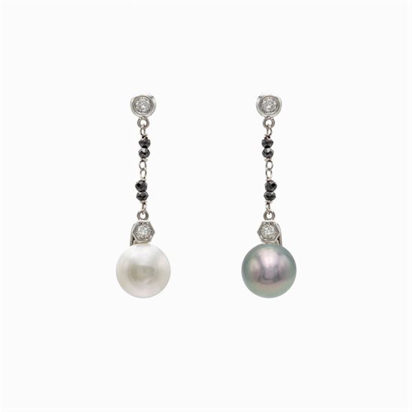 Orecchini pendenti in oro bianco 18kt