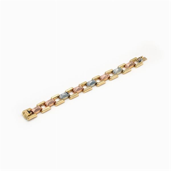 18kt three color gold bracelet