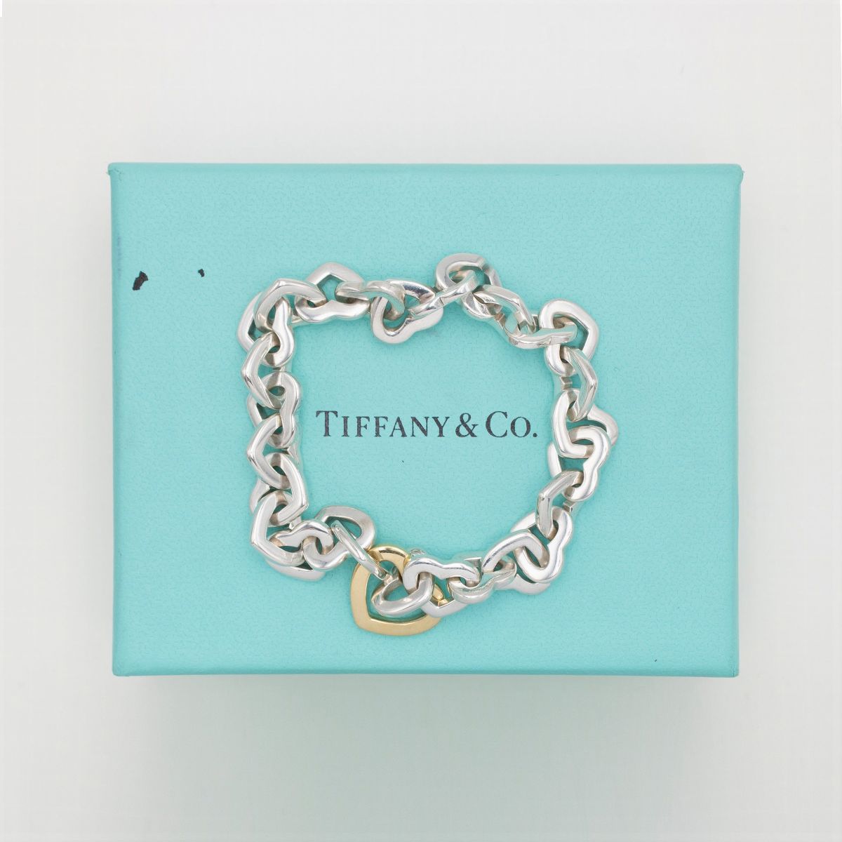 Tiffany & Co. Bracciale Cuori in Argento e Oro Giallo 18kt