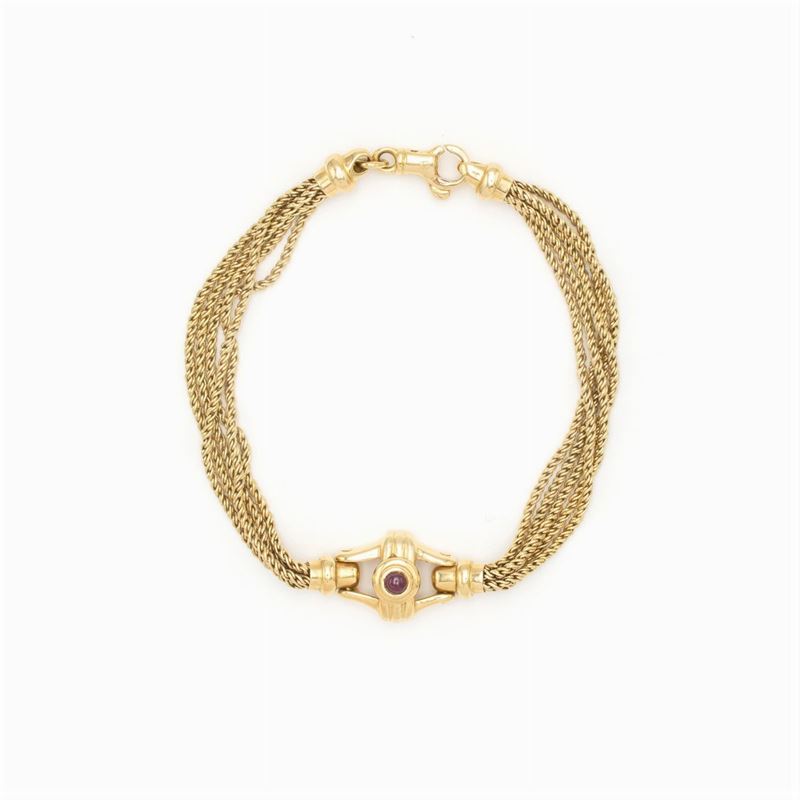 Bracciale a Cinque Fili in Oro Giallo 18kt