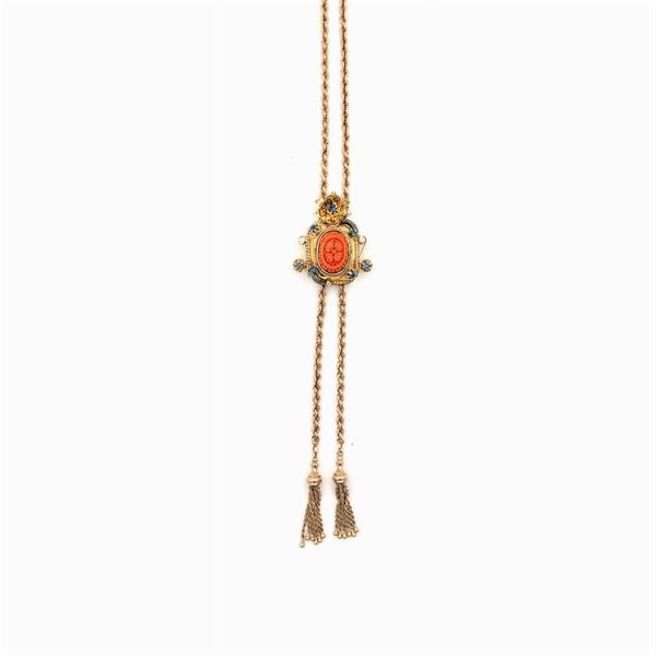 Saliscendi in oro rosa 14kt