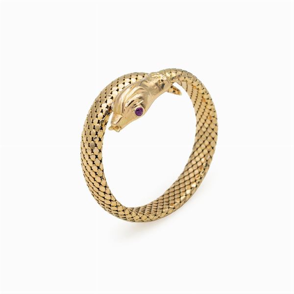 Bracciale a serpente in oro giallo 18kt