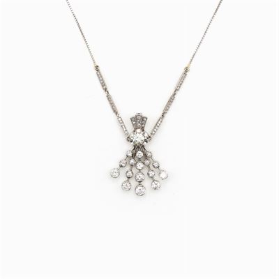 Pendente in Oro Bianco 18kt e Diamanti