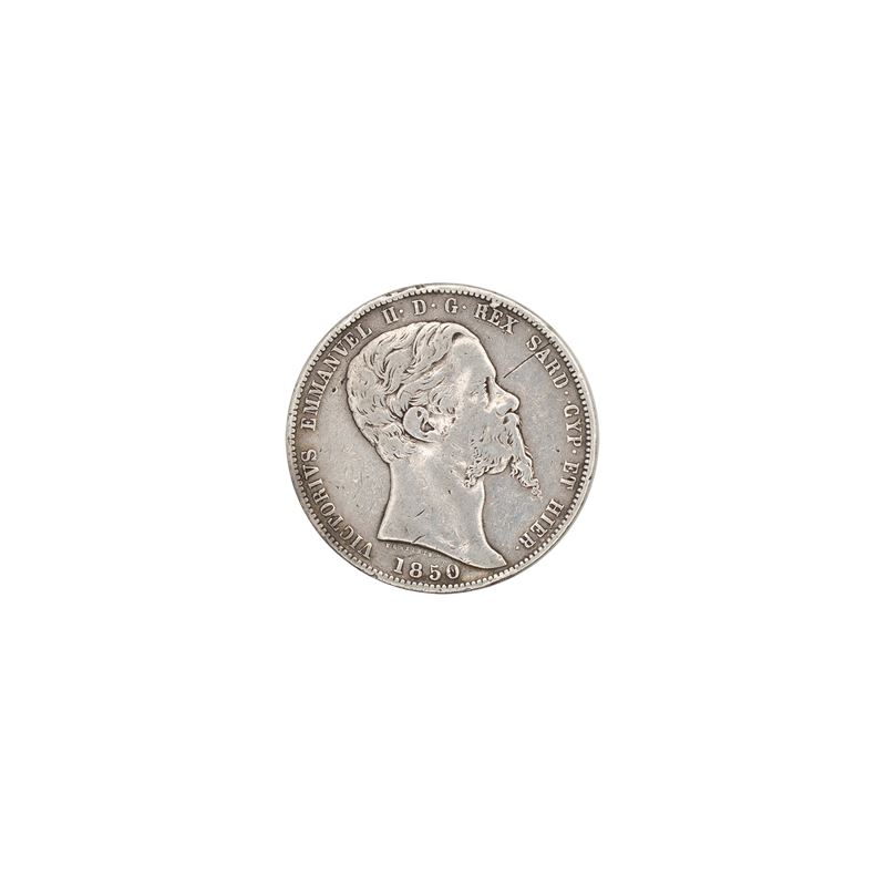 5 Lire Vittorio Emanuele II 1849-1861, Zecca di Genova