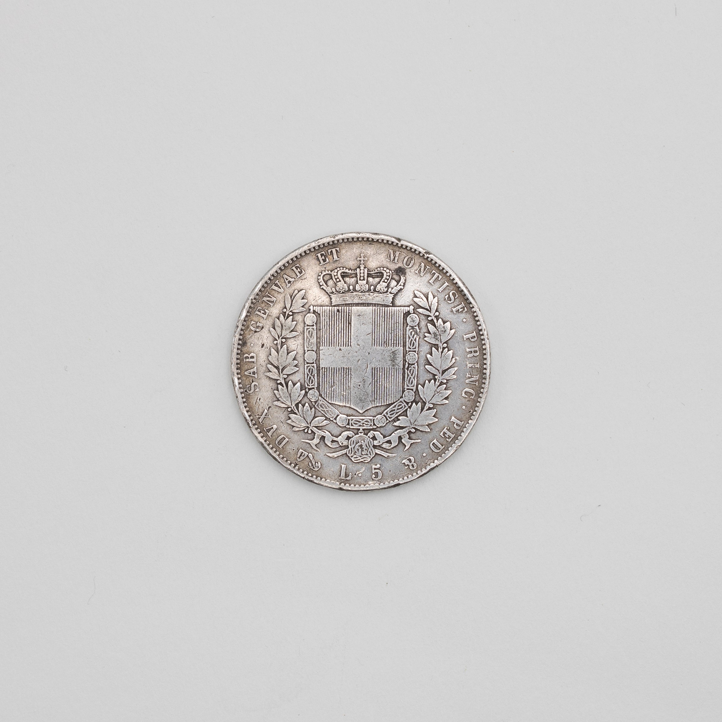 5 Lire Vittorio Emanuele II 1849-1861, Zecca di Genova