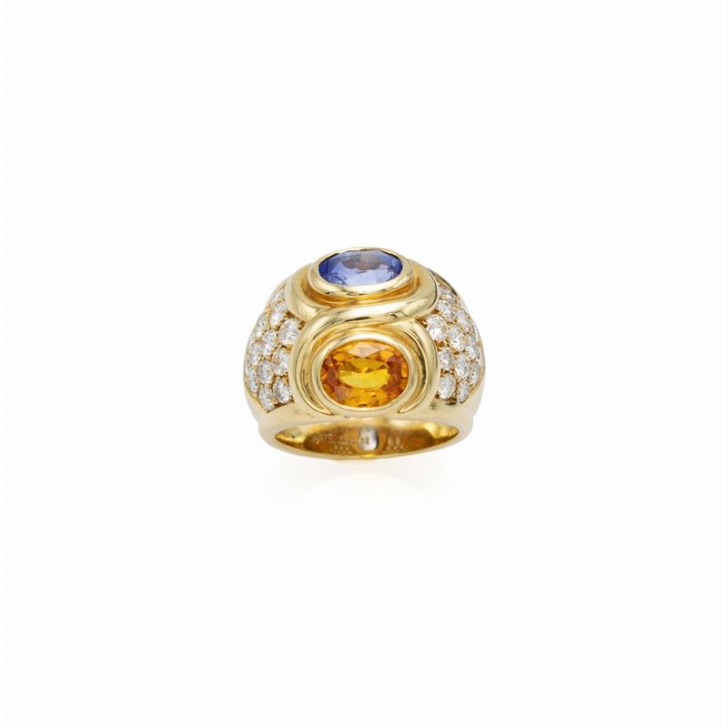 Bulgari Anello Zaffiri e Diamanti