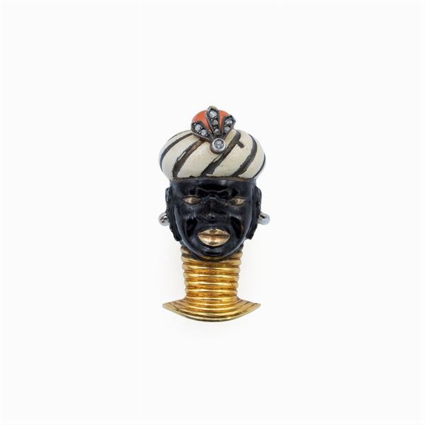 Cartier, moretto shaped brooch
