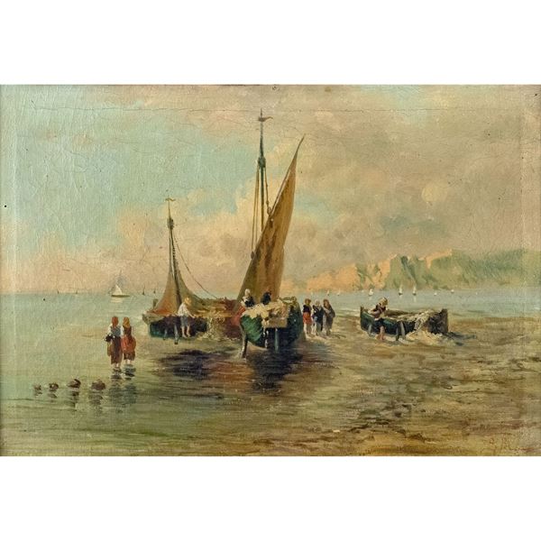 Neapolitan painter  (19th-20th century)  - Auction Old Master Paintings, Furniture, Sculpture and Works of Art - Colasanti Casa d'Aste