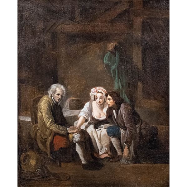 Jean Baptiste Greuze, scuola di  (Tournus 1725 - Parigi 1805)  - Asta Dipinti Antichi, Arredi, Sculture e Oggetti d'Arte - Colasanti Casa d'Aste