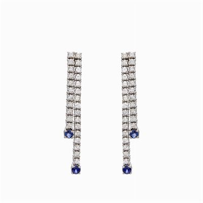 Orecchini Pendenti in Oro Bianco 18kt
