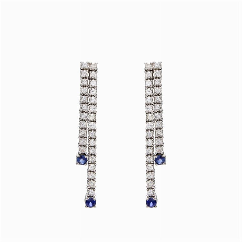 Orecchini Pendenti in Oro Bianco 18kt