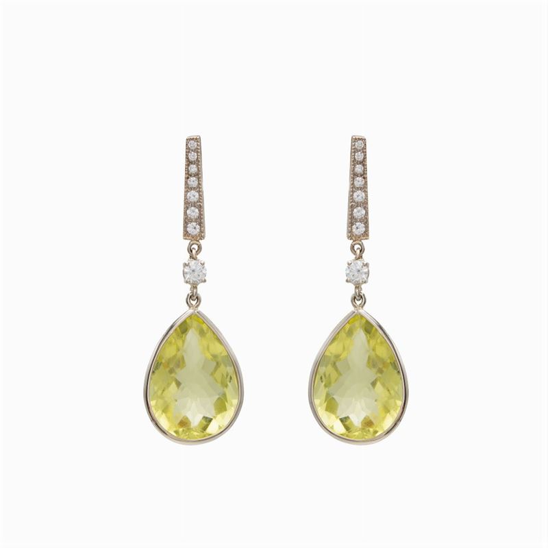 Orecchini Pendenti in Oro Bianco 18kt