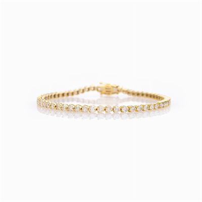 Bracciale Tennis in Oro Giallo 18kt e Diamanti